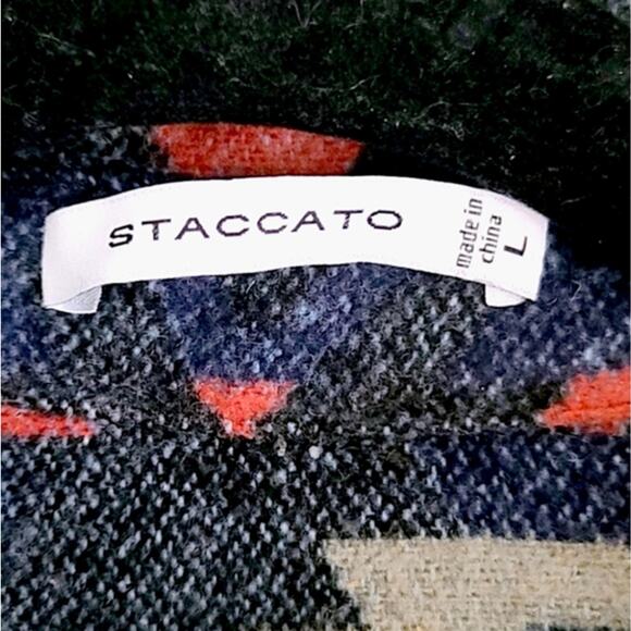 Staccato Women’s Coat Jacket Size L Indie Southwestern Print - Picture 11 of 11